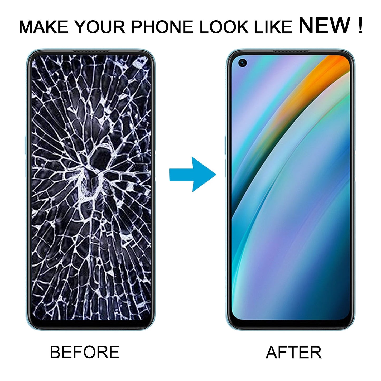 For Realme Q3s OEM LCD Screen Digitizer Full Assembly with Frame