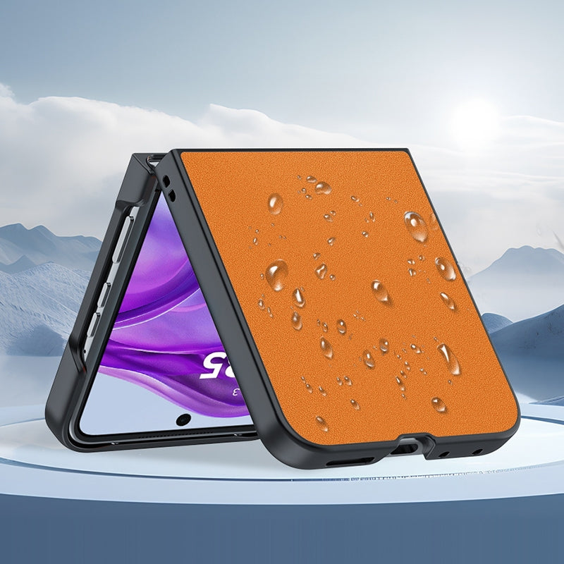 For Motorola Razr 50 Ultra Ultra-thin Plain Skin Leather Phone Case(Green)