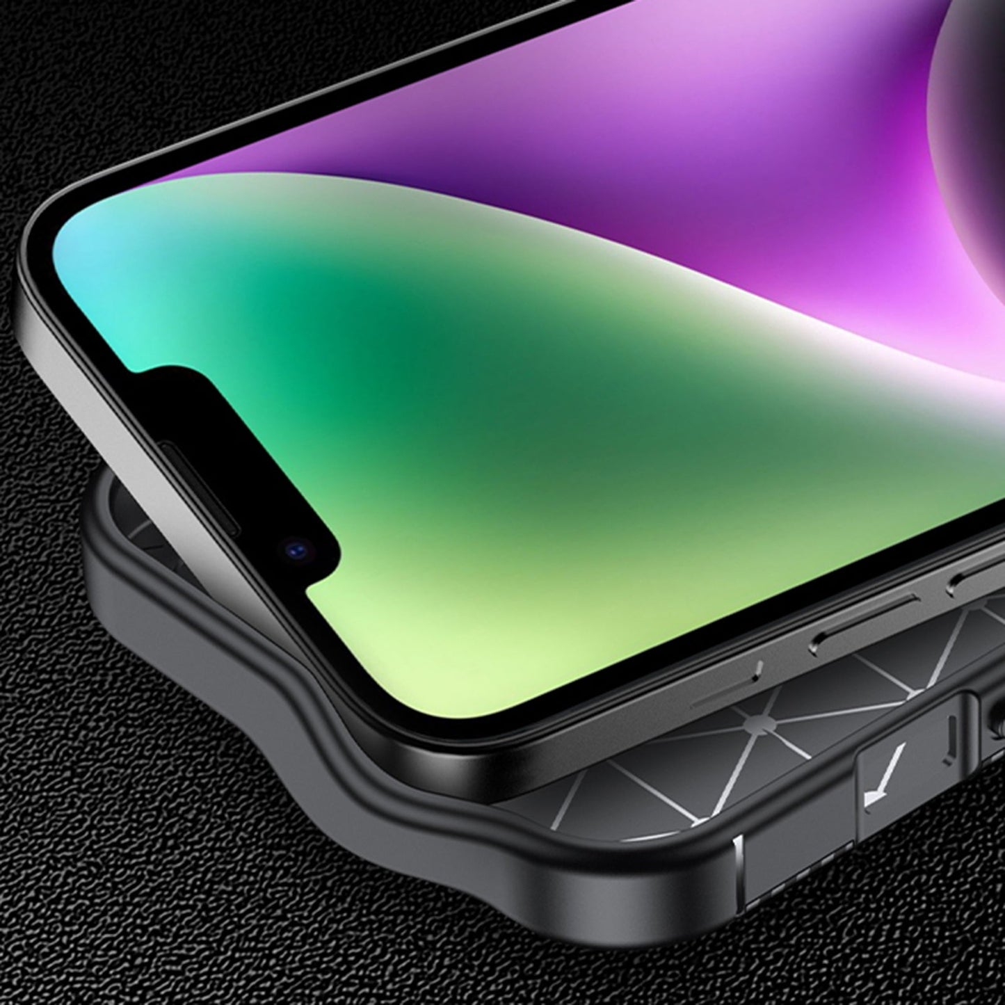 For iPhone 16e Carbon Fiber Texture Shockproof TPU Phone Case(Black)