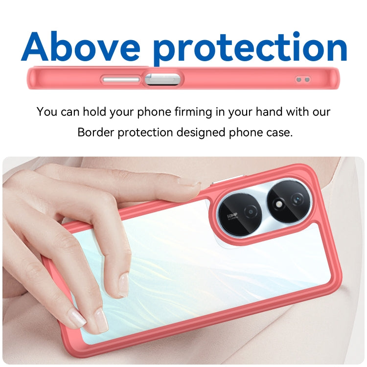 For Honor Play 50 Plus Colorful Series Acrylic Hybrid TPU Phone Case(Red)