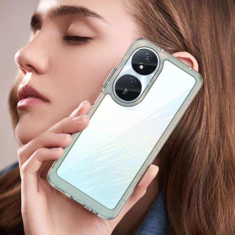 For Honor Play 50 Plus Colorful Series Acrylic Hybrid TPU Phone Case(Transparent Grey)