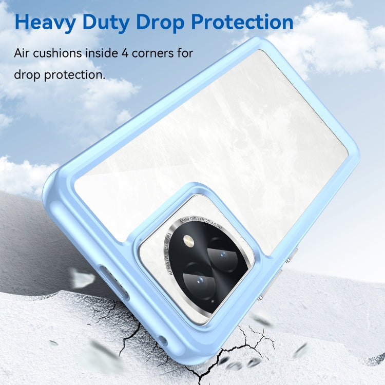 For Honor 100 Colorful Series Acrylic Hybrid TPU Phone Case(Blue)