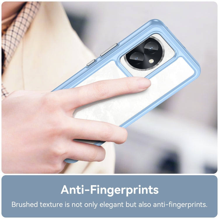 For Honor 100 Colorful Series Acrylic Hybrid TPU Phone Case(Blue)