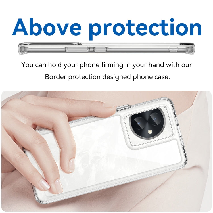 For Honor 100 Colorful Series Acrylic Hybrid TPU Phone Case(Transparent)