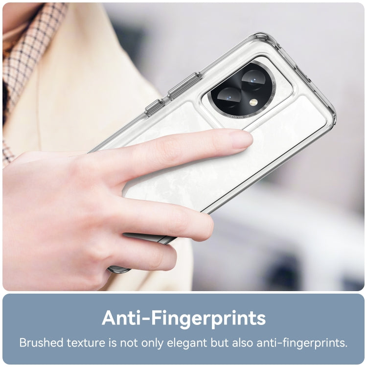 For Honor 100 Colorful Series Acrylic Hybrid TPU Phone Case(Transparent)