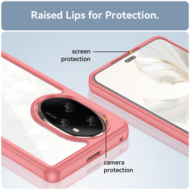 For Honor 100 Pro Colorful Series Acrylic Hybrid TPU Phone Case(Red)