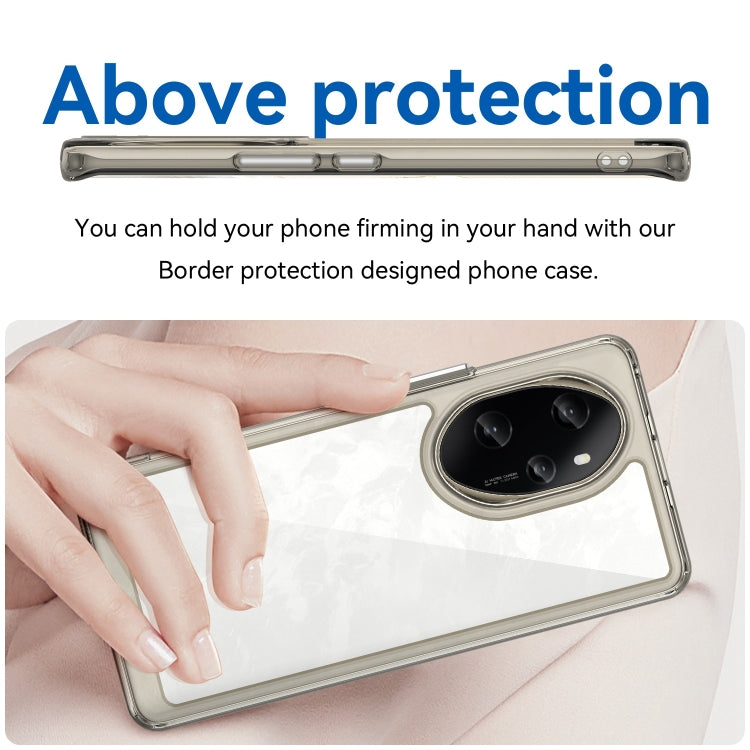 For Honor 100 Pro Colorful Series Acrylic Hybrid TPU Phone Case(Transparent Grey)