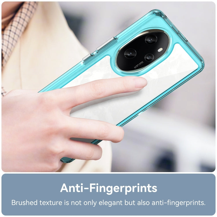 For Honor 100 Pro Colorful Series Acrylic Hybrid TPU Phone Case(Transparent Blue)