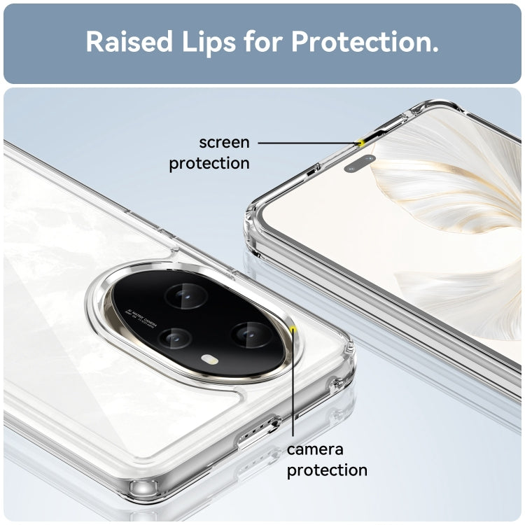 For Honor 100 Pro Colorful Series Acrylic Hybrid TPU Phone Case(Transparent)