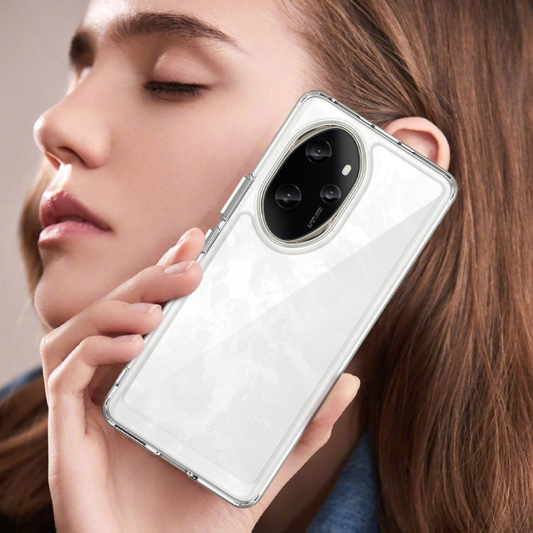 For Honor 100 Pro Colorful Series Acrylic Hybrid TPU Phone Case(Transparent)