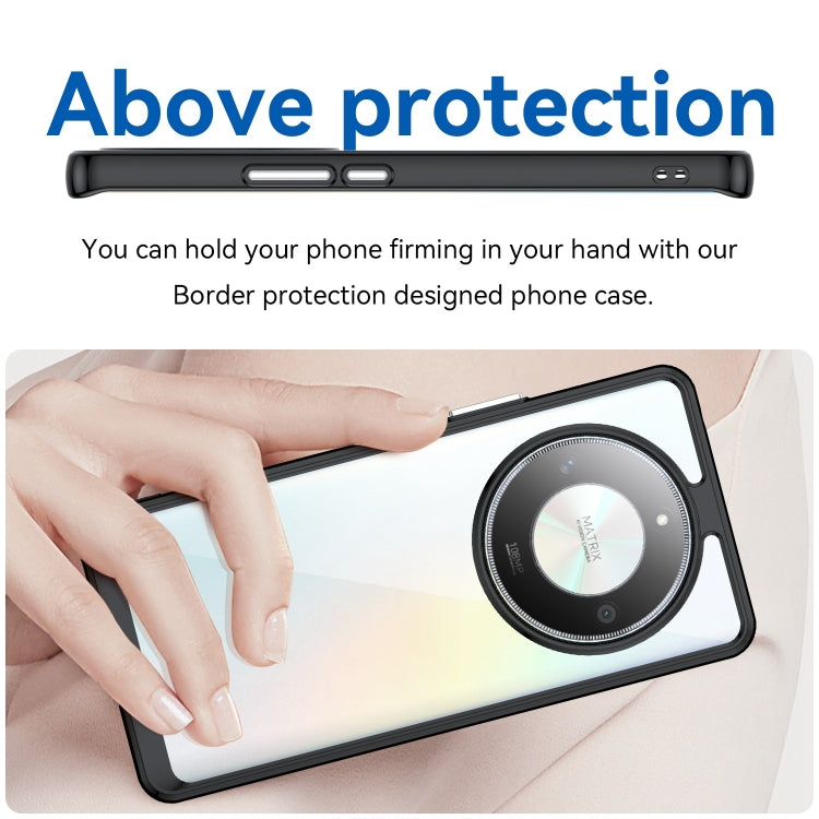 For Honor Magic6 Lite 5G Colorful Series Acrylic Hybrid TPU Phone Case(Black)