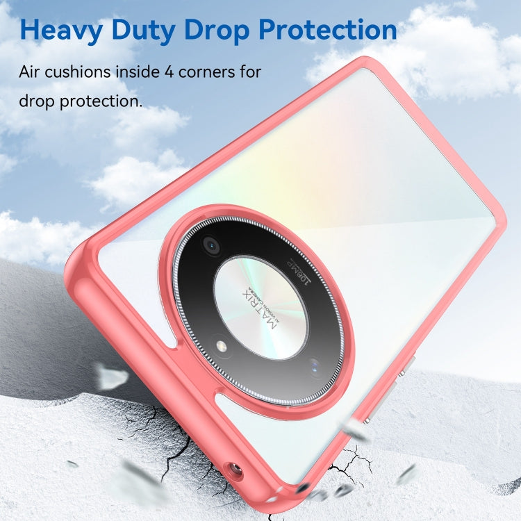 For Honor Magic6 Lite 5G Colorful Series Acrylic Hybrid TPU Phone Case(Red)