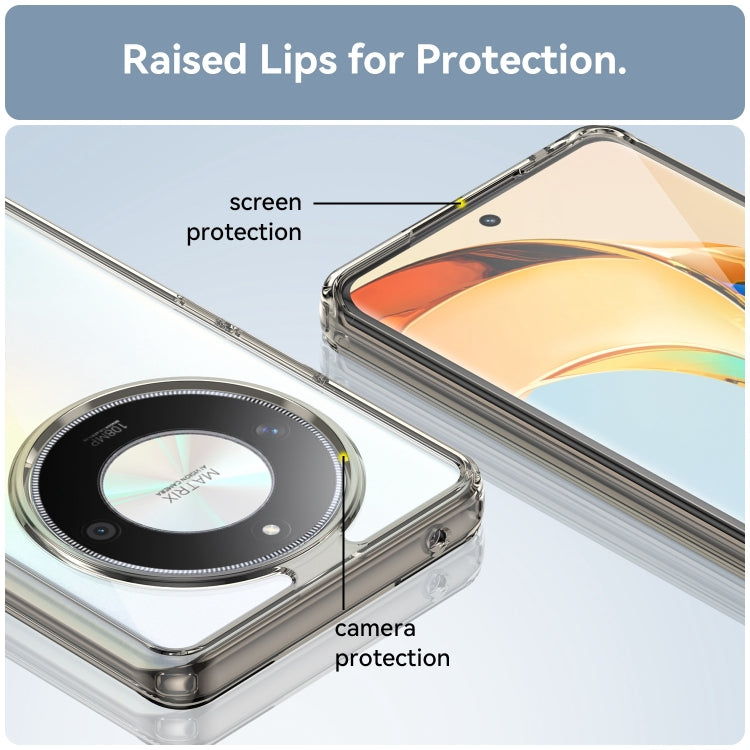 For Honor Magic6 Lite 5G Colorful Series Acrylic Hybrid TPU Phone Case(Transparent Grey)