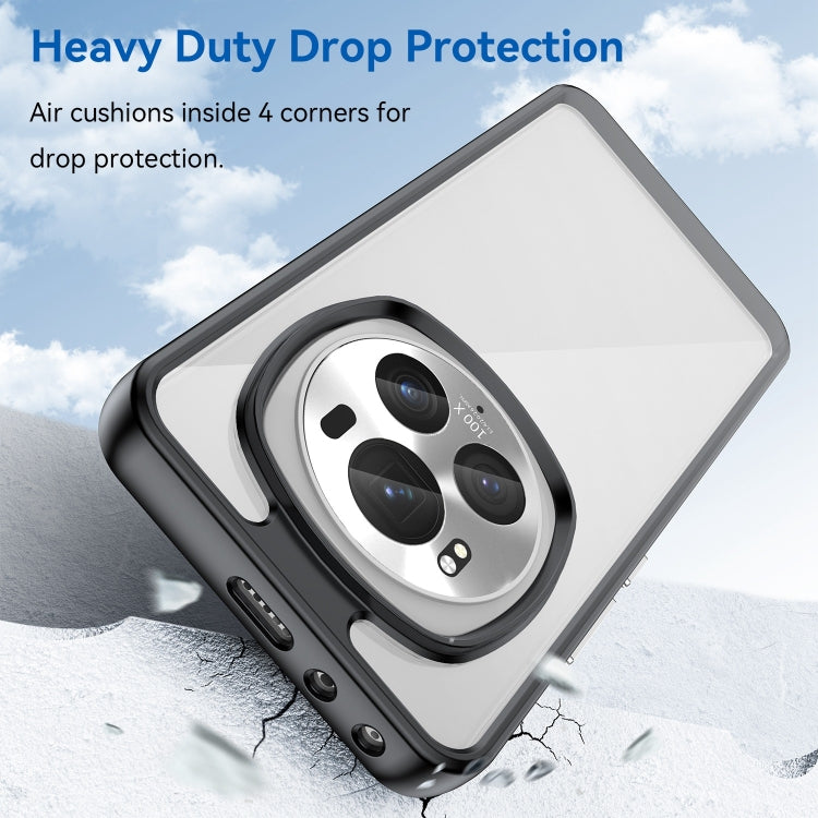 For Honor Magic6 Pro 5G Colorful Series Acrylic Hybrid TPU Phone Case(Black)