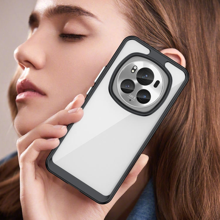 For Honor Magic6 Pro 5G Colorful Series Acrylic Hybrid TPU Phone Case(Black)