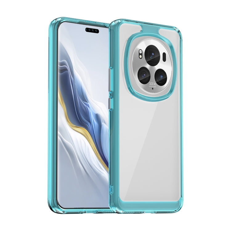 For Honor Magic6 Pro 5G Colorful Series Acrylic Hybrid TPU Phone Case(Transparent Blue)