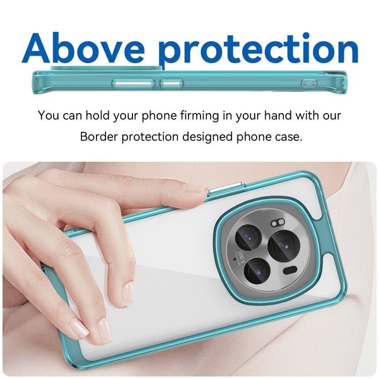 For Honor Magic6 Pro 5G Colorful Series Acrylic Hybrid TPU Phone Case(Transparent Blue)