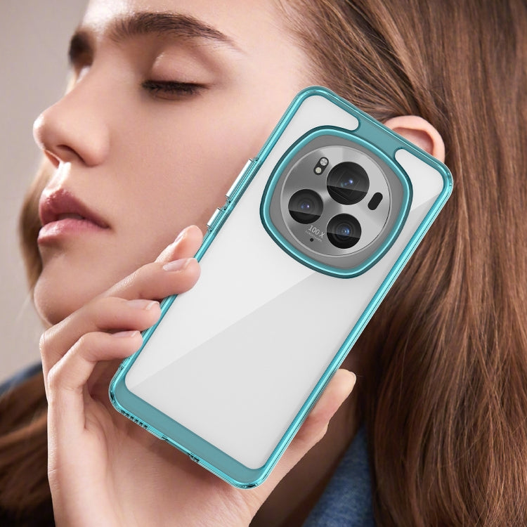 For Honor Magic6 Pro 5G Colorful Series Acrylic Hybrid TPU Phone Case(Transparent Blue)