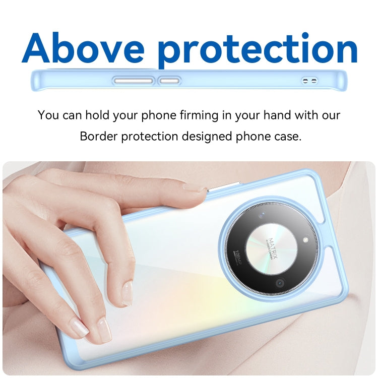 For Honor X9b Colorful Series Acrylic Hybrid TPU Phone Case(Blue)