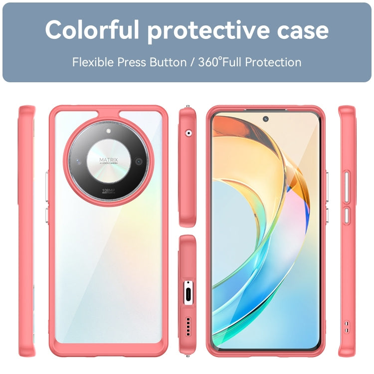 For Honor X9b Colorful Series Acrylic Hybrid TPU Phone Case(Red)