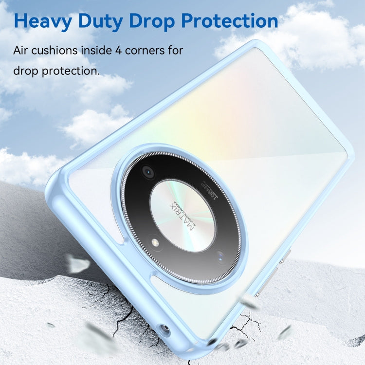 For Honor X50 Colorful Series Acrylic Hybrid TPU Phone Case(Blue)