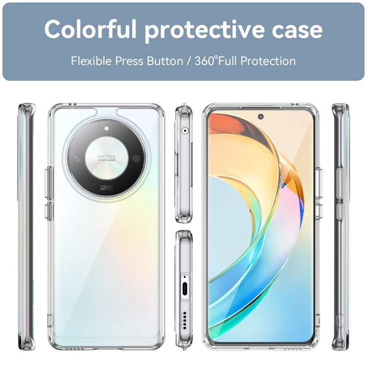 For Honor X50 Colorful Series Acrylic Hybrid TPU Phone Case(Transparent)