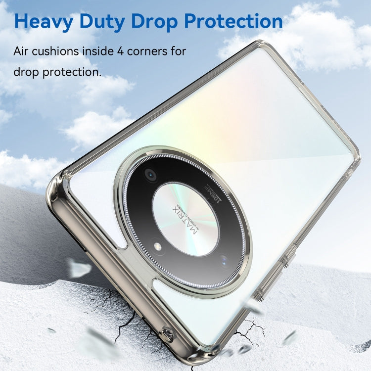 For Honor X50 GT Colorful Series Acrylic Hybrid TPU Phone Case(Transparent Grey)