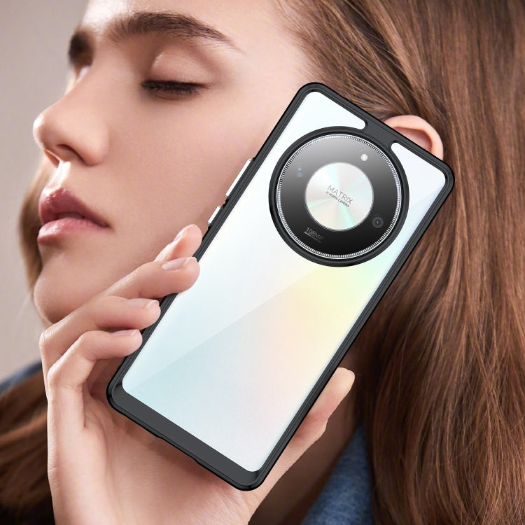 For Honor X50 Pro Colorful Series Acrylic Hybrid TPU Phone Case(Black)