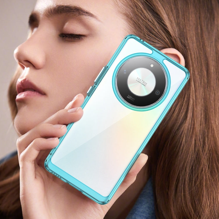 For Honor X50 Pro Colorful Series Acrylic Hybrid TPU Phone Case(Transparent Blue)