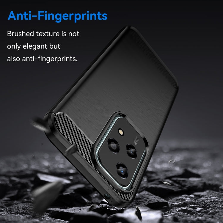 For Honor 200 Lite 5G Global Brushed Texture Carbon Fiber TPU Phone Case(Black)