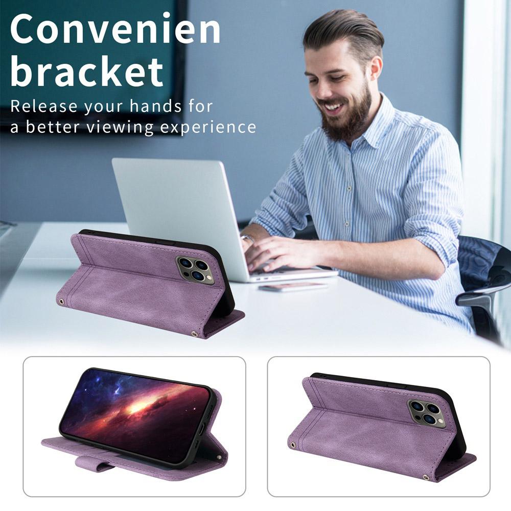 For vivo V50 Lite 4G / 5G Skin Feel Life Tree Metal Button Leather Phone Case(Purple)