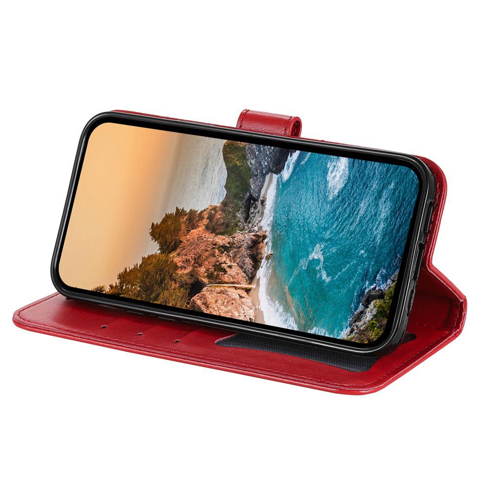 For vivo V50 Seven-petal Flowers Embossing Leather Phone Case(Red)