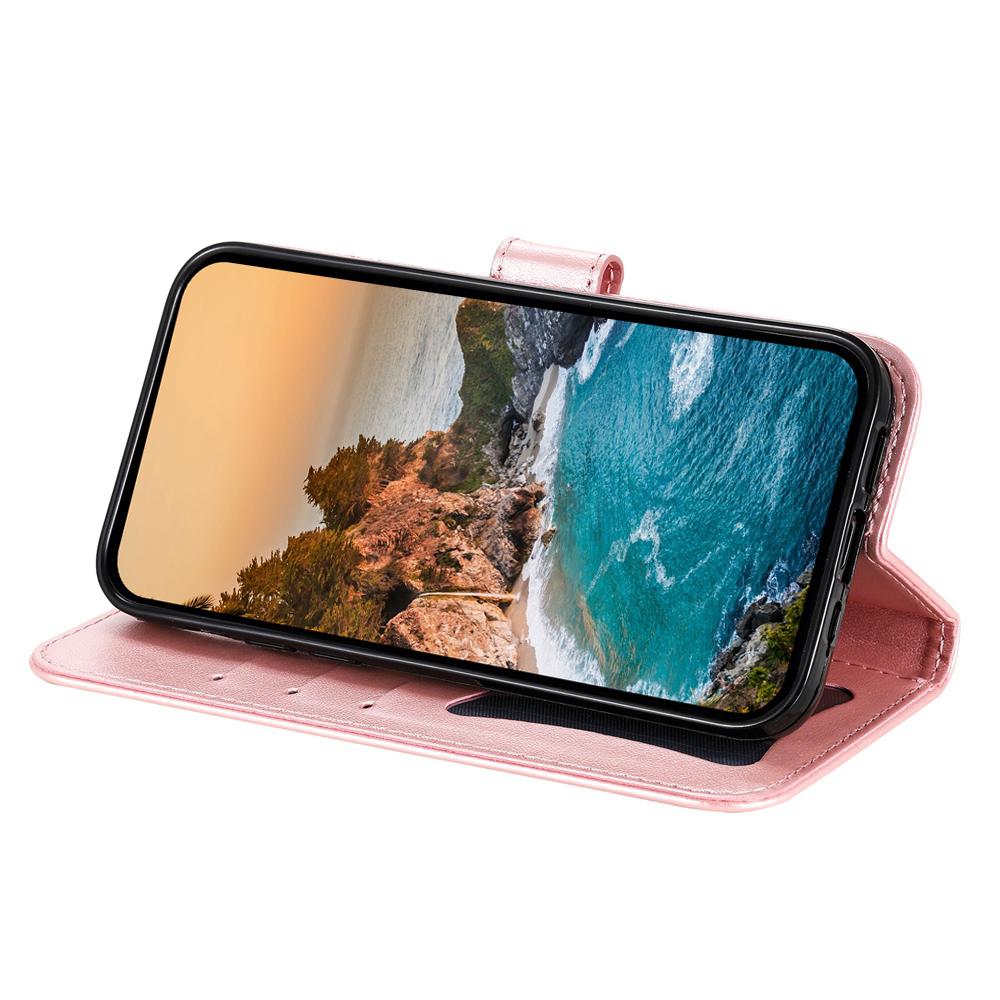 For vivo V50 Seven-petal Flowers Embossing Leather Phone Case(Rose Gold)