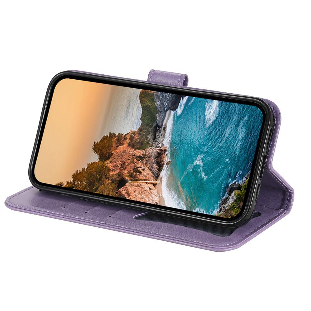 For vivo V50 Lite 4G / 5G Seven-petal Flowers Embossing Leather Phone Case(Light Purple)