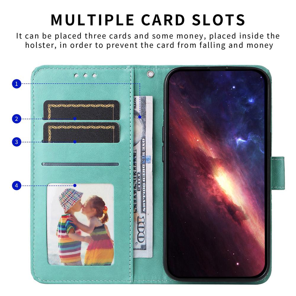 For vivo V50 Embossed Sunflower Leather Phone Case(Green)