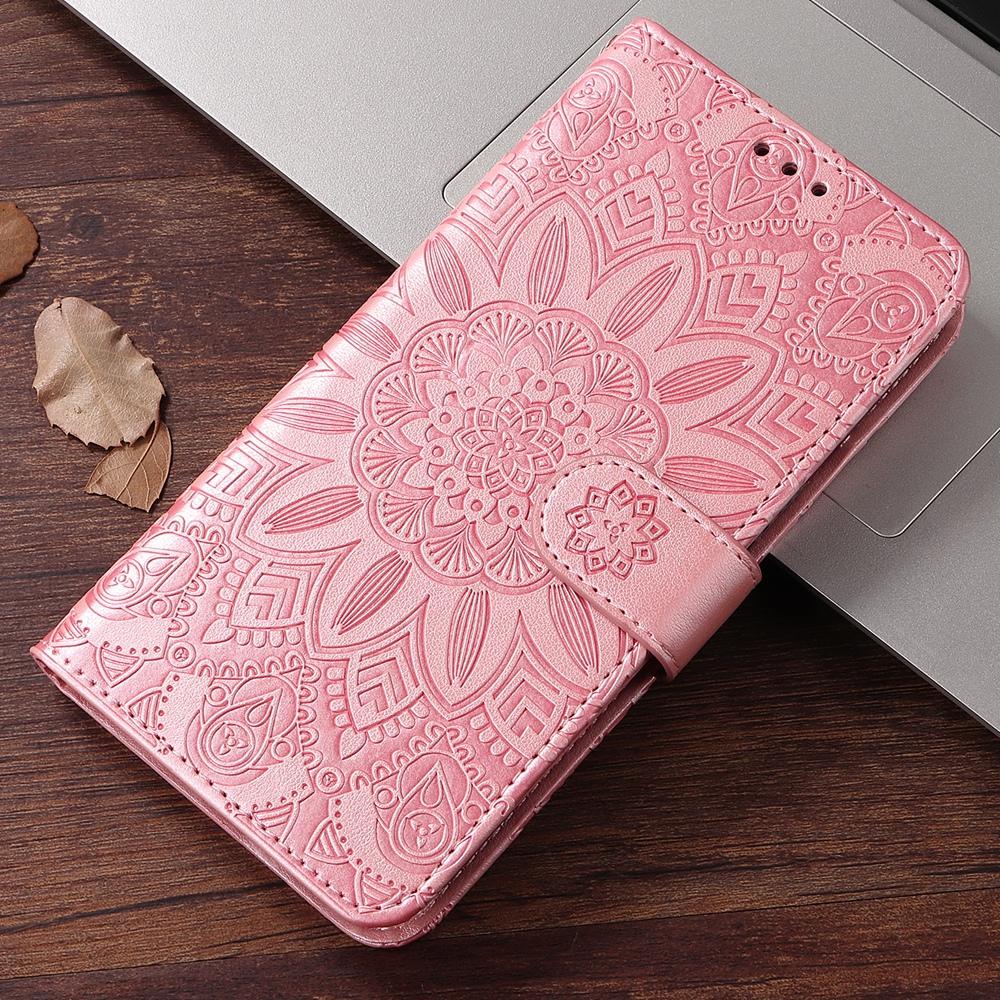 For vivo V50 Embossed Sunflower Leather Phone Case(Rose Gold)