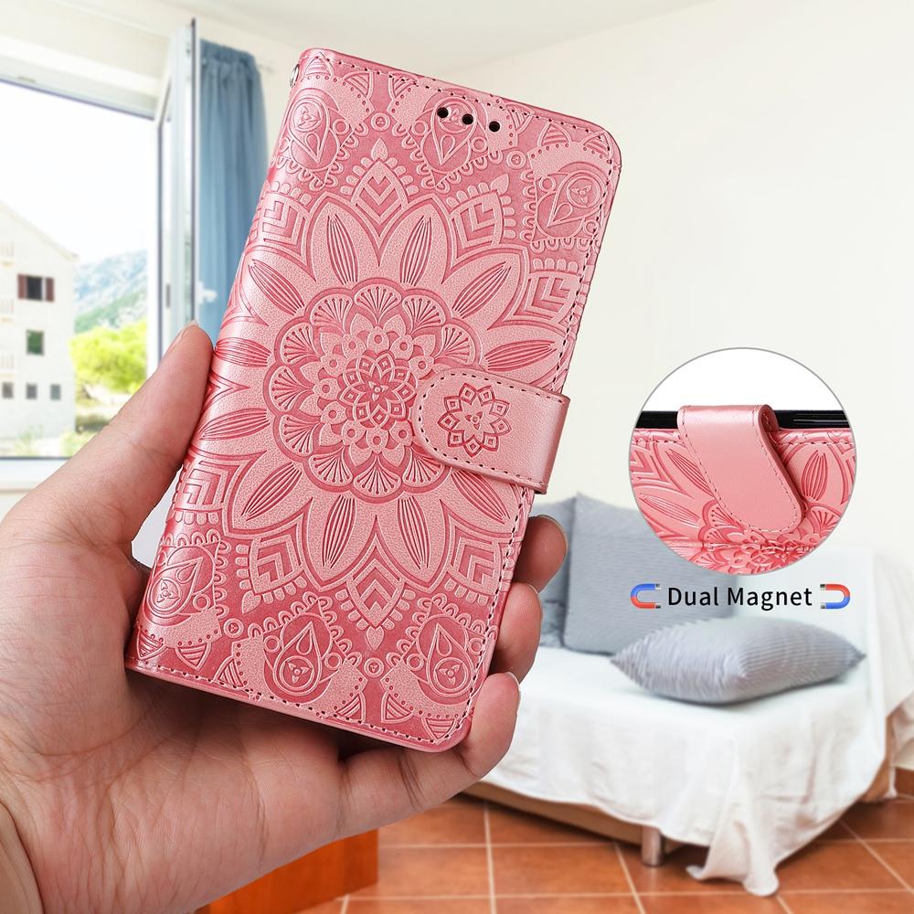 For vivo V50 Lite 4G / 5G Embossed Sunflower Leather Phone Case(Rose Gold)