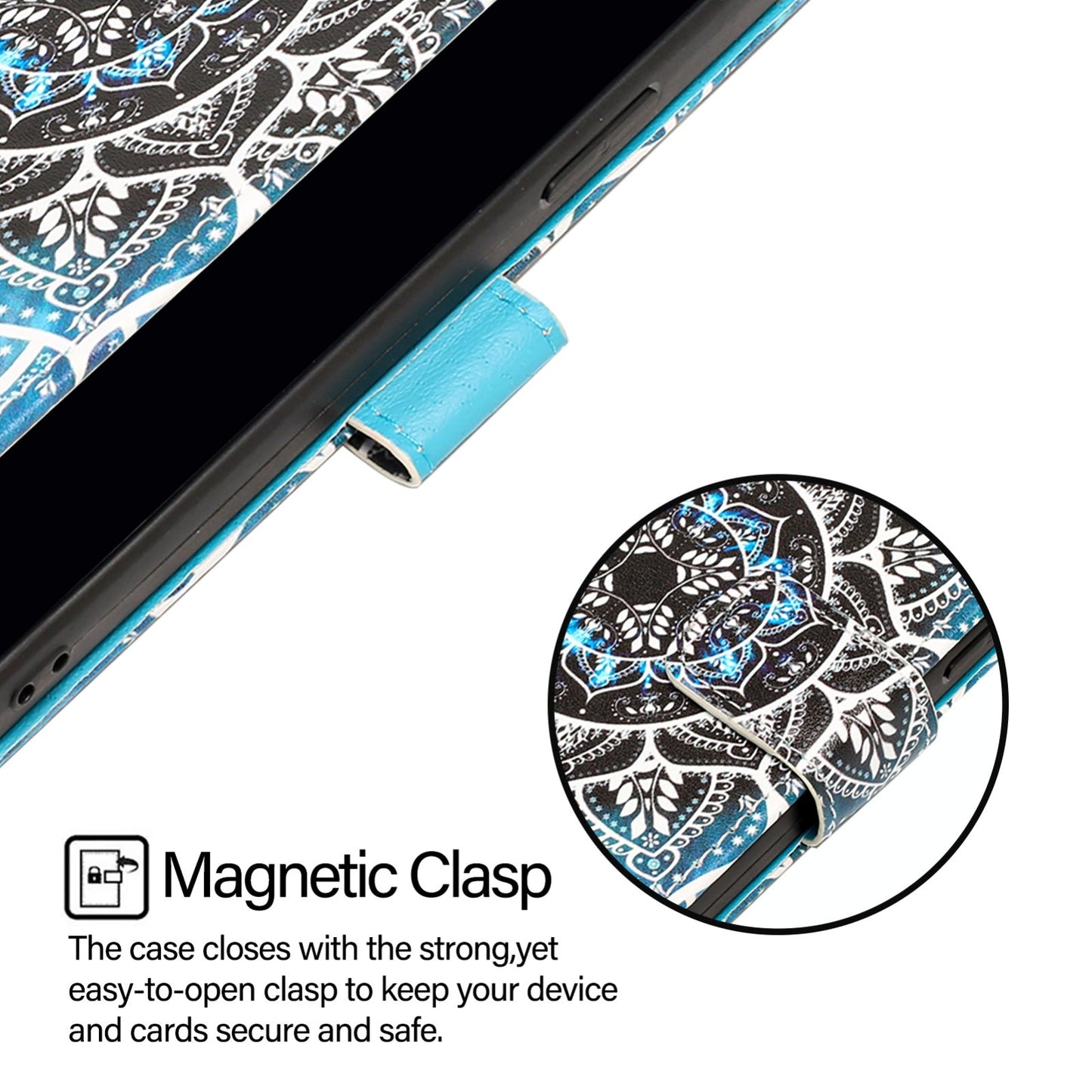 For iPhone 16e Colored Drawing Pattern Plain Weave Leather Phone Case(Undersea Mandala)