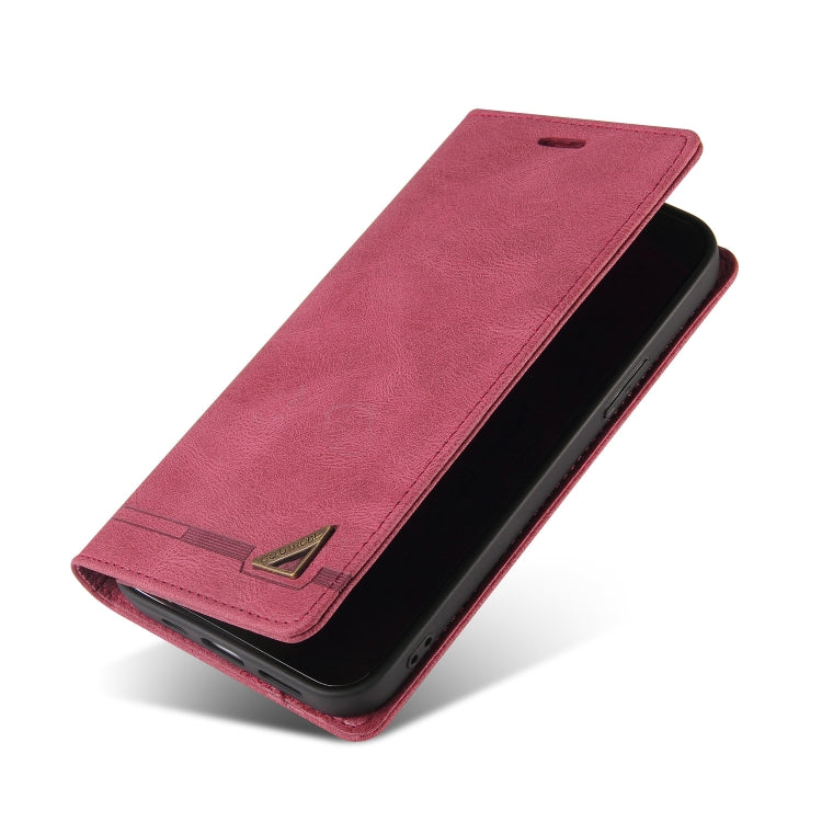 For Samsung Galaxy S24 5G Skin Feel Anti-theft Brush Horizontal Flip Leather Case with Holder(Wine Red)