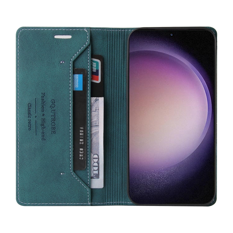 For Samsung Galaxy S24 5G Skin Feel Anti-theft Brush Horizontal Flip Leather Case with Holder(Blue)