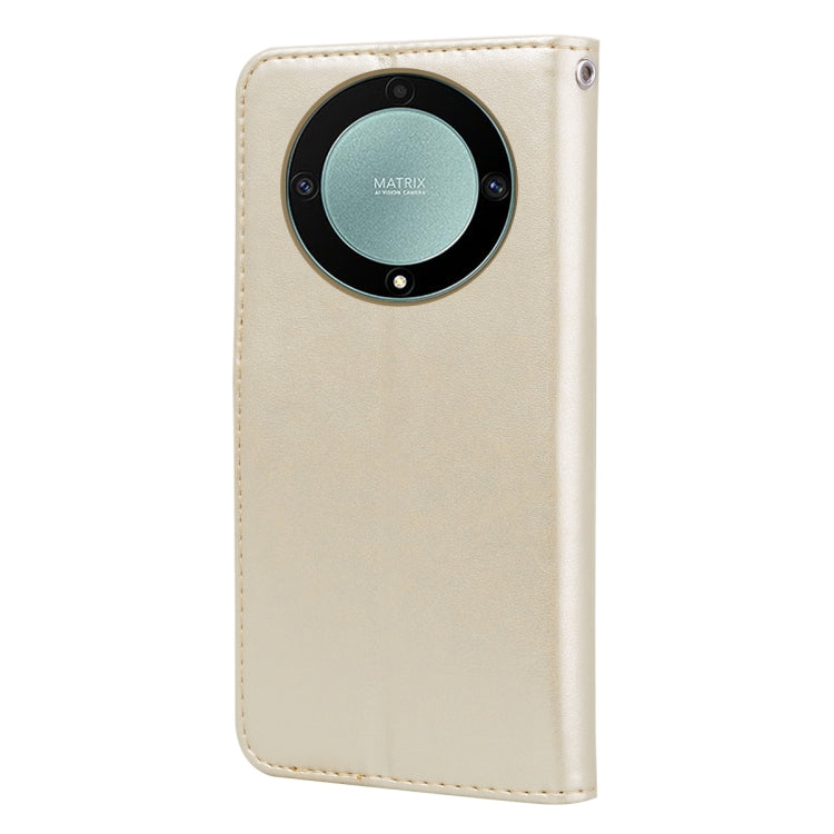 For Honor X9b Rose Embossed Flip PU Leather Phone Case(Gold)