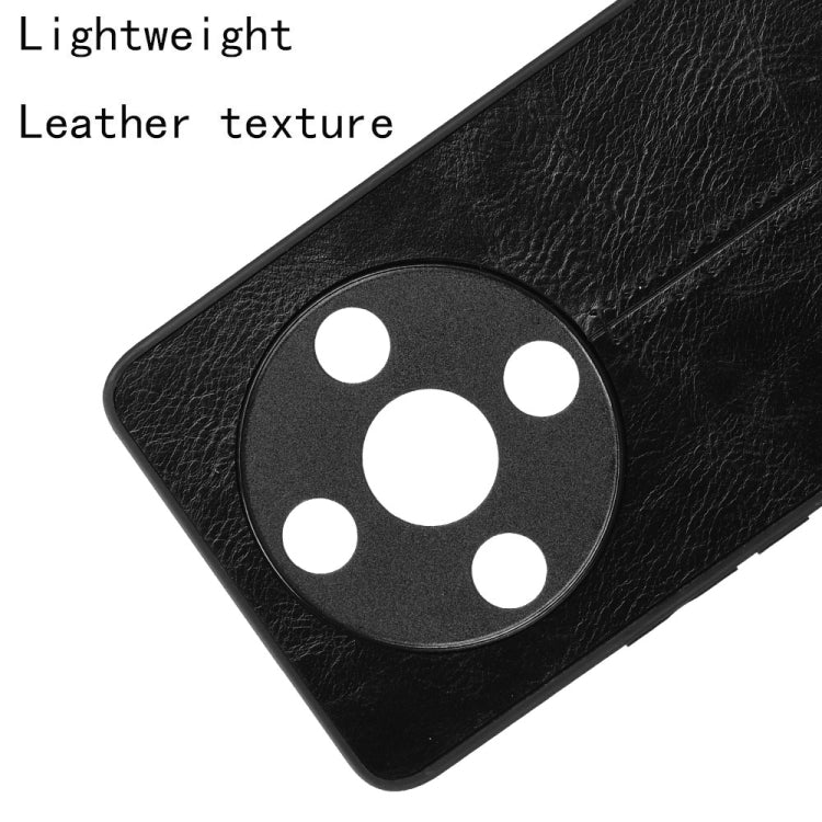 For Honor X9b 5G / Magic6 Lite Cow Pattern Sewing Back Cover Phone Case(Black)