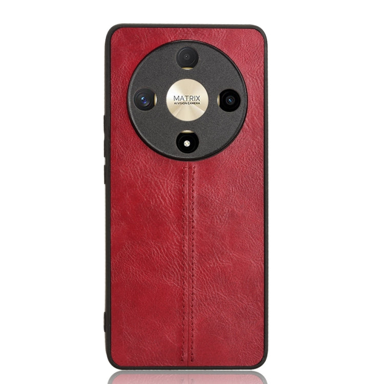 For Honor X9b 5G / Magic6 Lite Cow Pattern Sewing Back Cover Phone Case(Red)