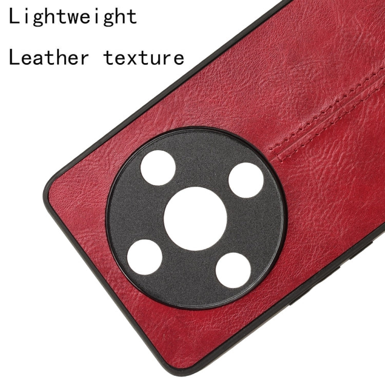 For Honor X9b 5G / Magic6 Lite Cow Pattern Sewing Back Cover Phone Case(Red)