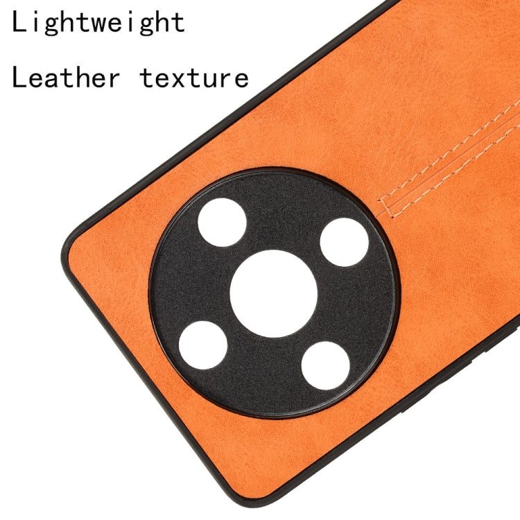 For Honor X9b 5G / Magic6 Lite Cow Pattern Sewing Back Cover Phone Case(Yellow)