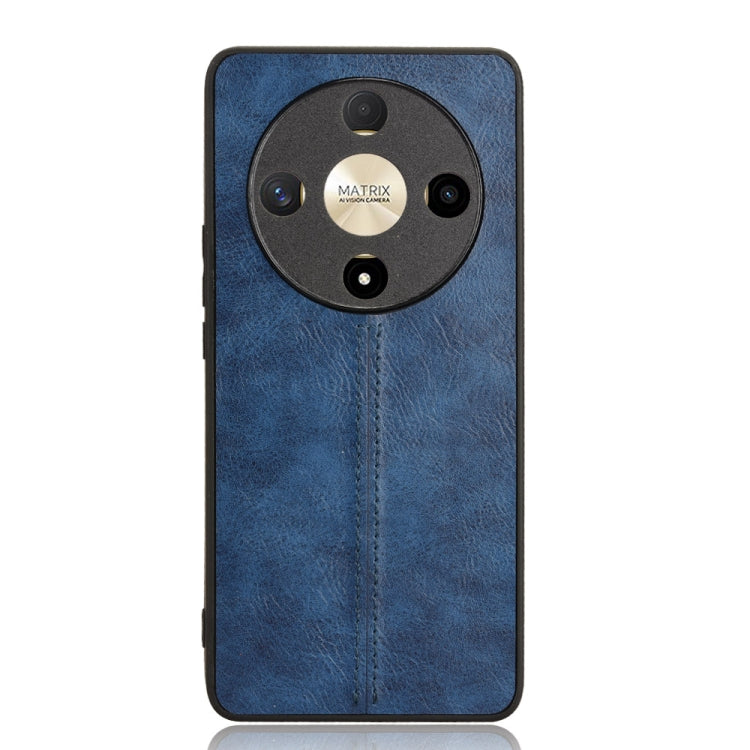 For Honor X9b 5G / Magic6 Lite Cow Pattern Sewing Back Cover Phone Case(Blue)