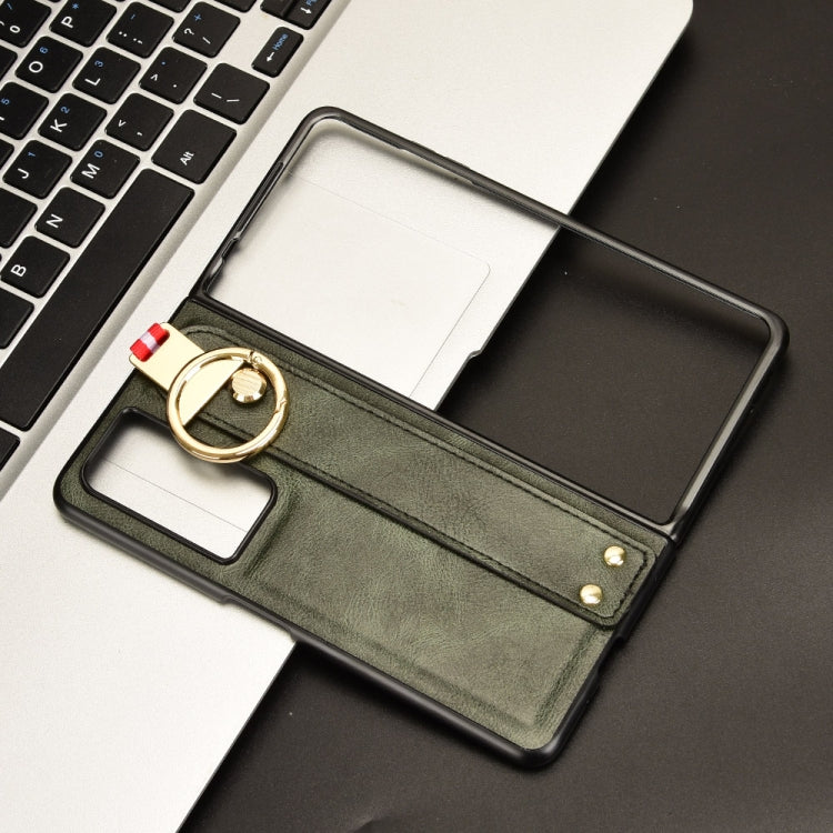 For Honor Magic Vs2 Wristband Leather Back Phone Case(Green)