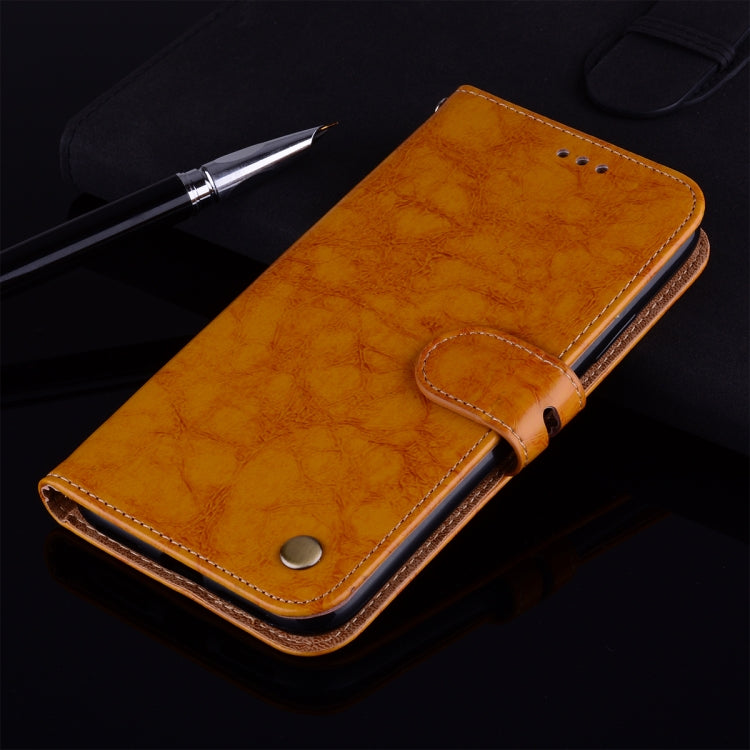 For Honor X9b Oil Wax Texture Leather Phone Case(Yellow)