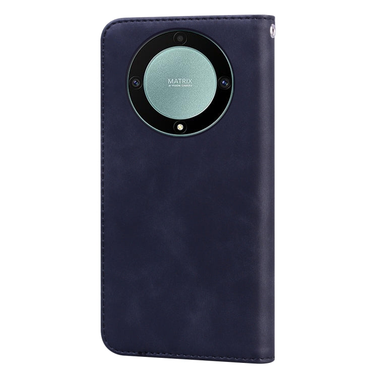 For Honor X9b Frosted Business Magnetic Horizontal Flip PU Phone Case(Black)