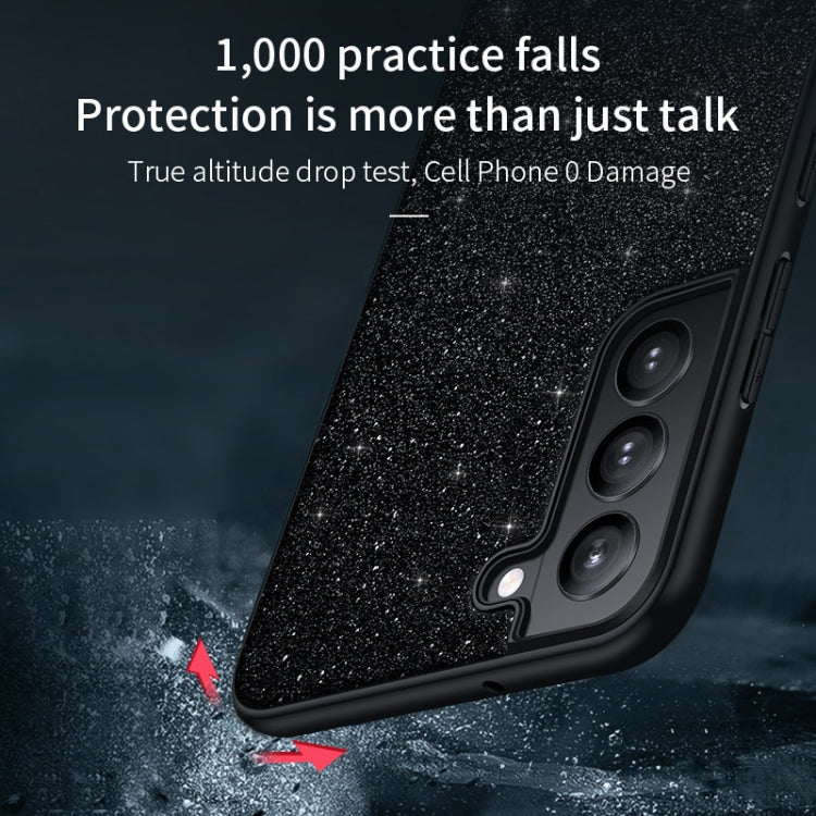 For Samsung Galaxy S24 5G SULADA Glittery TPU + Handmade Leather Phone Case(Colorful)